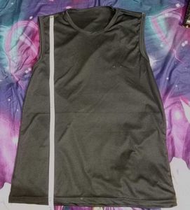 Sleeveless Dark Grey Top, Gym