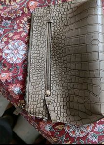 Chic Croc-Embossed Clutch