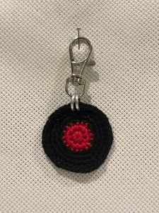 Crocheted Vinyl Record Keychain🎸 only one
