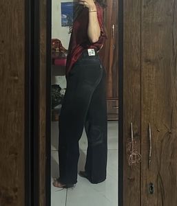 Black off duty Wide Leg Jeans