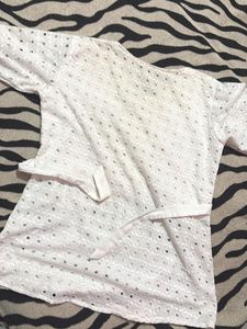 Chic White Broderie Anglaise Top