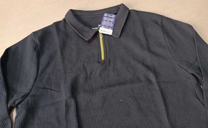 Tripr Black Polo T-Shirt, XL size