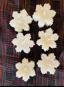 10 snowflake candles