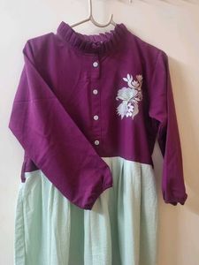 Korean Embroidery Maxi Dress