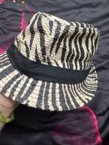 Zebra Print Fedora Hat