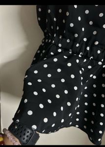 Black &amp; White Polka Dot Cami Top
