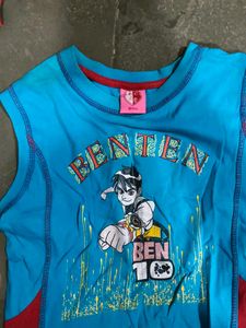 Ben 10 Graphic Blue Sleeveless Top