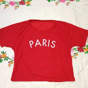 Trendy Red Crop Top