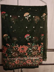 embroidered saree