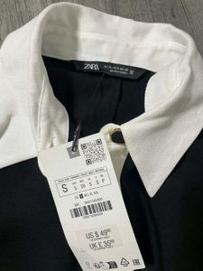 Zara Black &amp; White Shirt Dress