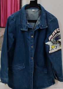 vintage  Denim Jacket with Patch