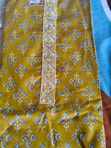 Yellow Printed Kurta Set