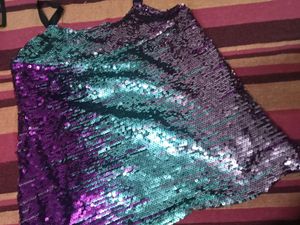 Multicolour Party Wear Sequence Crop Top 34 Bust