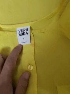 Sunny Yellow Collared Button-Up Shirt