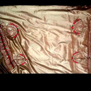 Designer Embroidered Saree with Blouse