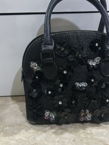 Sparkly Black Embellished Handbag