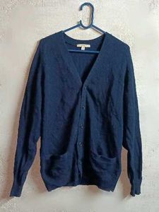 🇨🇳LAMBSWOOL Winter Fashion Cardigan Sweater Blu