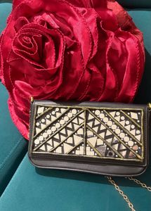 Mirror work sling bag