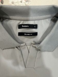 Men's Grey Bossini Polo Shirt