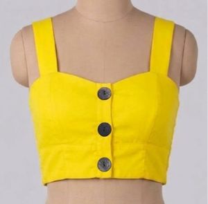 Light Mustard Yellow Crop Top