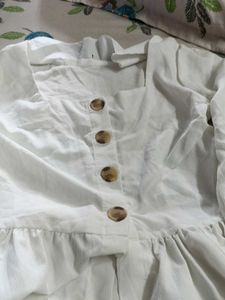 Chic White Peplum Top