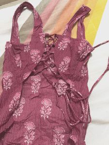 Backless Printed Sleeveless Top