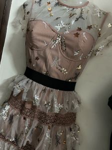 Stunning Embellished Tiered Dress