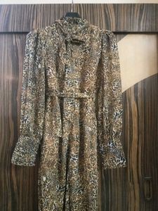 Leopard Print Jumpsuit with Belt