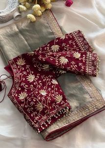 Elegant Saree with Embroidered Blouse
