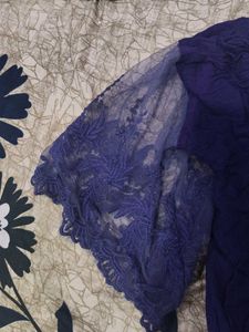 Beautiful Navy Blue Lace Blouse