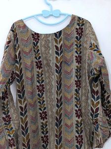 Multicolored Kurta with Tassel Detail