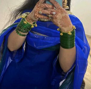 Vibrant Blue Kurta Set with Dupatta