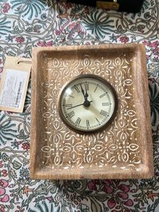 Wooden Decorative Clock Tray working
