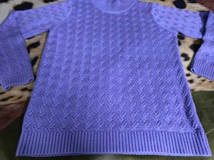 Lavender Knit Mock Neck Sweater