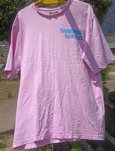 Pink Oversized Graphic T-Shirt