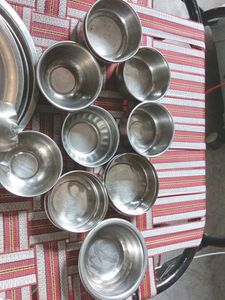 Kitchen steel set combo स्टील के बर्तन