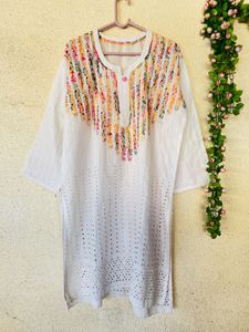 White Chikankari Kurta
