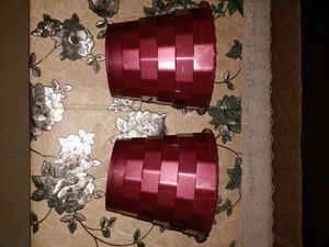 New  Pair of Plastic Flower Pots( 8 inch)No Coins