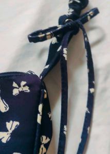 Cute Bow Print Hobo Bag