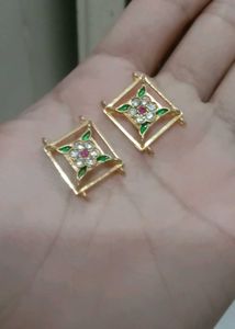 Vintage Gold Plated Floral Earrings