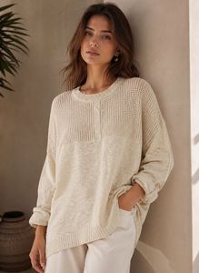 Beige Knit Casual Top ✨