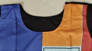 New Unused Printed Crepe Straight Kurta