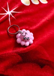 handmade Cute Pink Octopus Keychain