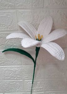 Handmade White Crochet Flower