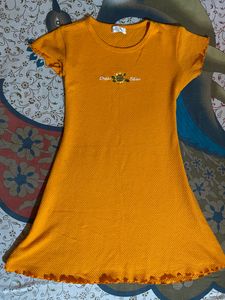 Yellow Mini Frock😍size:small(s)