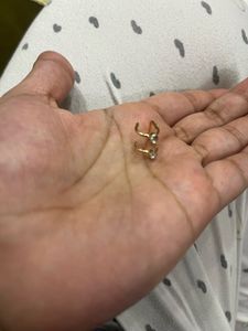 Unique Gold Tone Geometric Earrings