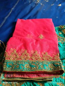 Heavy bridal lehenga with cancan attached
