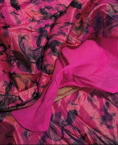 Vibrant Pink Abstract Print Maxi Skirt