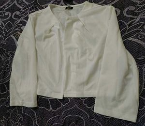 White Open Front Jacket