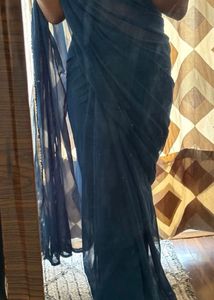 Elegant Teal Blue Saree
